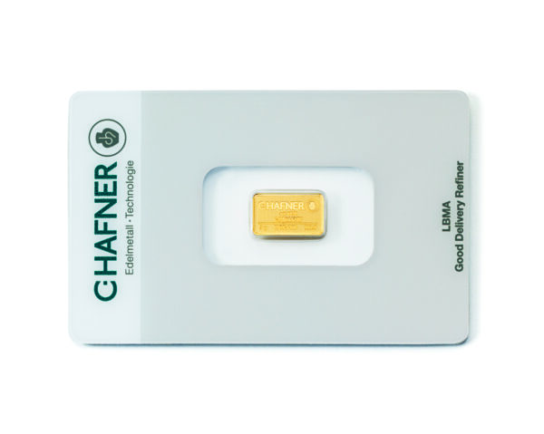 CHAF_2g_Feingoldbarren_VS_PK_Druck 2g C. Hafner Goldbarren Neuware
