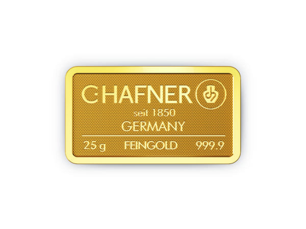 25g_Schatten_RZ 25g C.Hafner Goldbarren Neuware