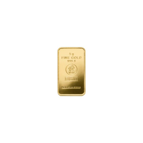 5g_Vorderseite gold Barren_300%_cmyk_sh 5 g Heimerle+Meule Goldbarren Neuware