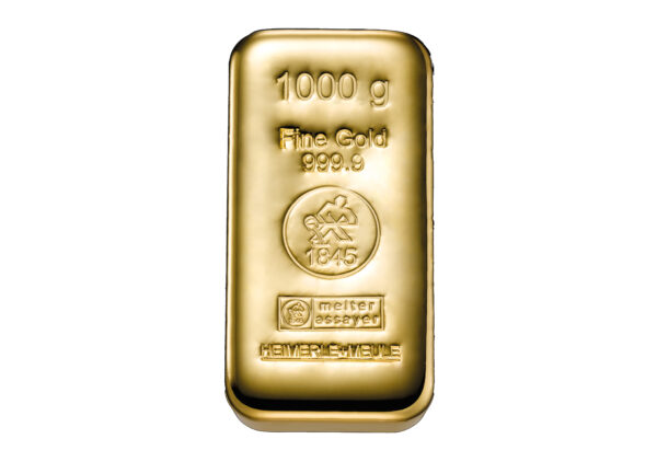 Au 1000g gegossen 1000 g Heimerle+Meule Goldbarren Neuware, gegossen