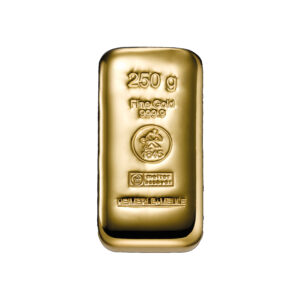 250 g Heimerle+Meule Goldbarren Neuware, gegossen