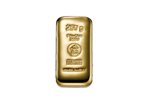 Au 250g gegossen 250 g Heimerle+Meule Goldbarren Neuware, gegossen
