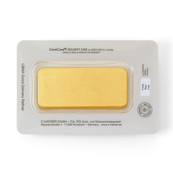 CHAF_1000g_RS_1000x1000x72_sRGB 1000g C.Hafner Goldbarren Neuware, gegossen