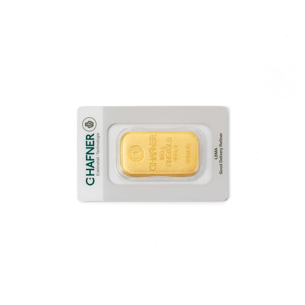 CHAF_100g_1000x1000x72_sRGB 100g C.Hafner Goldbarren Neuware, gegossen