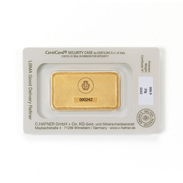 20g C.Hafner Goldbarren Neuware