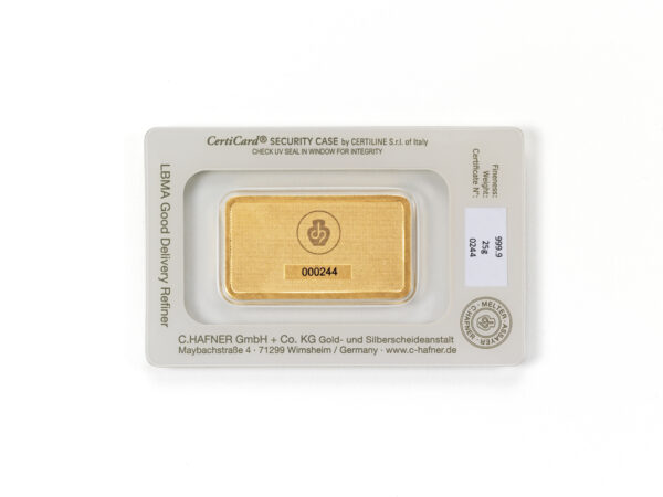 CHAF_25g_Feingoldbarren_RS_PK_web 25g C.Hafner Goldbarren Neuware
