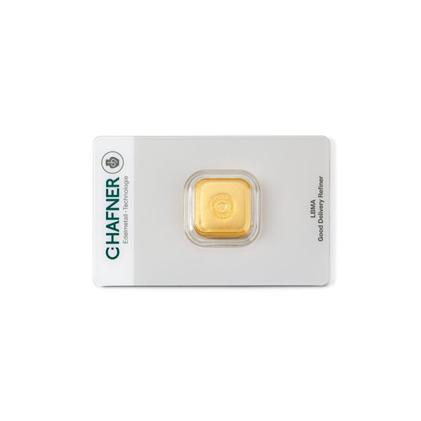 CHAF_50g_Guss_VS_PK_web 50g C.Hafner Goldbarren Neuware, gegossen