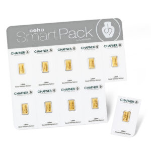 10 x 1 g Goldbarren SmartPack C. Hafner Neuware