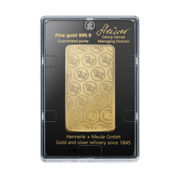 Goldbarren_100g_RS_009 100 g Heimerle+Meule Goldbarren Neuware