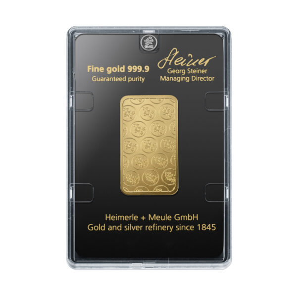 Goldbarren_1oz_RS_009 1 oz Heimerle+Meule Goldbarren Neuware