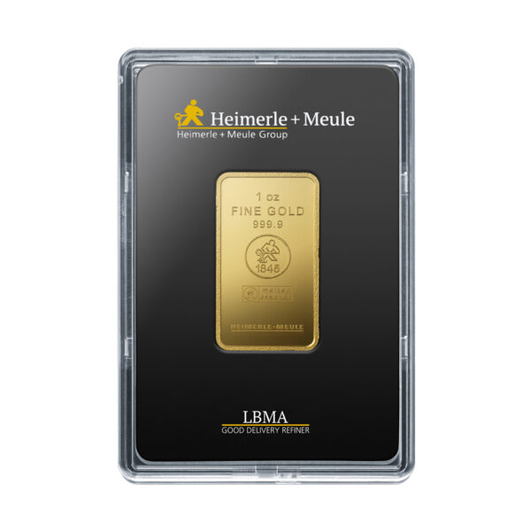 Goldbarren_1oz_VS_009 1 oz Heimerle+Meule Goldbarren Neuware