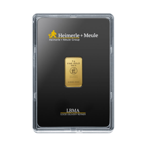 Goldbarren_5g_VS_009 5 g Heimerle+Meule Goldbarren Neuware