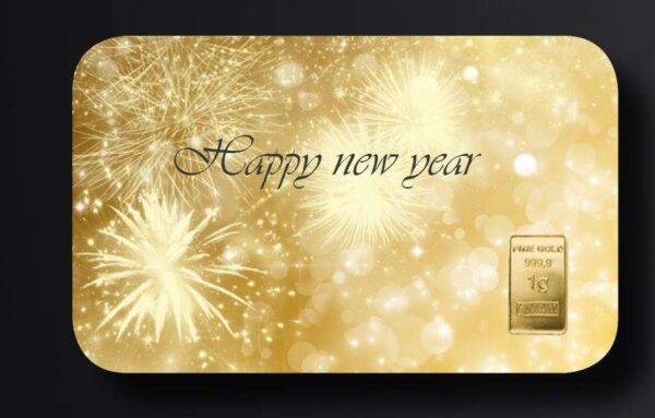 HappyNewYearFineCard FineCard "Happy New Year" 1x1,0g