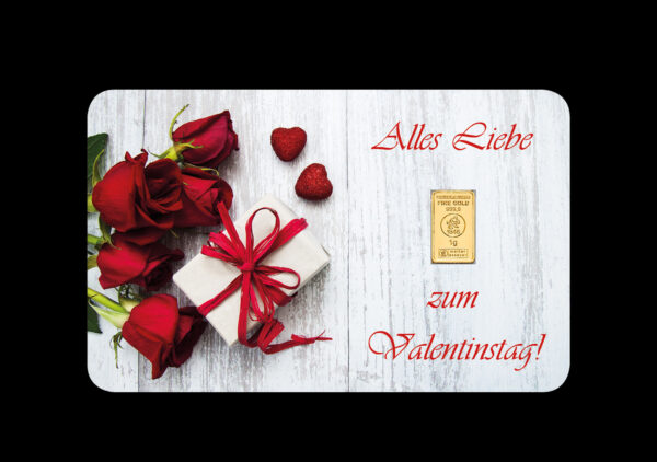 Valentinstag FineCard "Valentinstag" 1 x 1,0 g