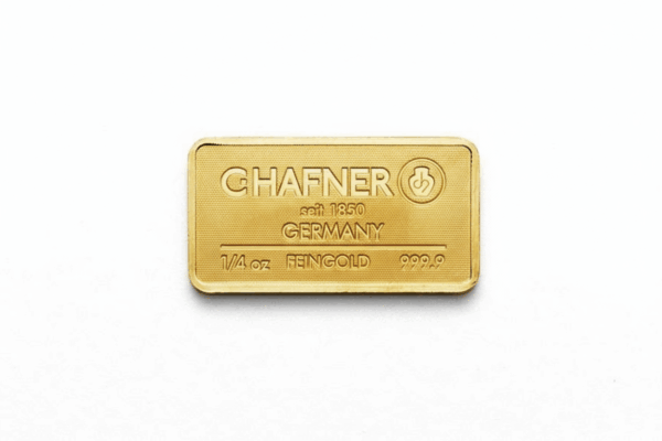 1/4 Unze (oz) C.Hafner Goldbarren Neuware geprägt