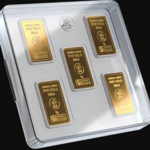5 x 1 g Goldbarren UnityBox Heimerle+Meule Neuware