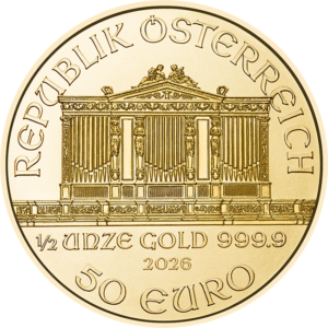 1:2ozWiPhH Wiener Philharmoniker 1/2 Unze Gold