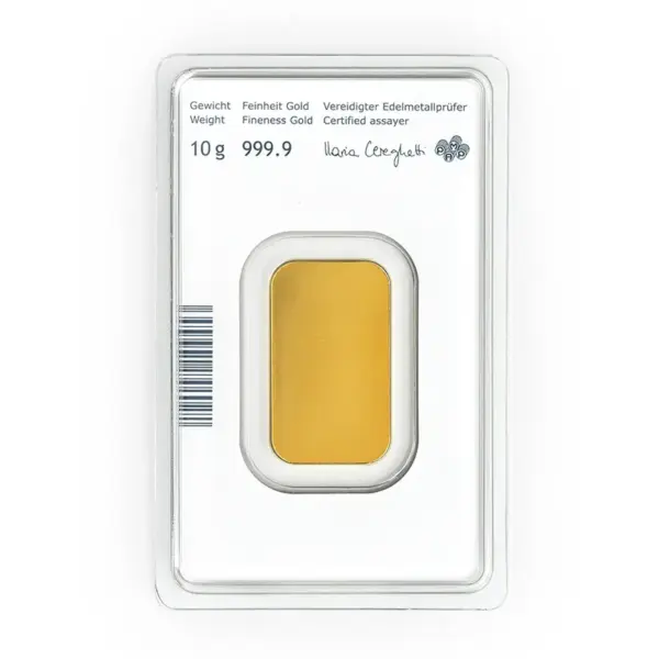 10-Gramm-Blister-RS-Pamp3.png 10 Gramm Goldbarren Münze Österreich Prägebarren
