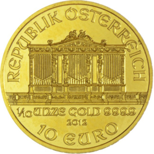 Wiener Philharmoniker 1/10 Unze Gold bankenüblich