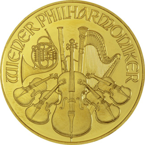 Wiener Philharmoniker 1 Unze Gold bankenüblich