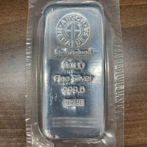 Argor-Heraeus Silberbarren 1.000 g, bankenüblich