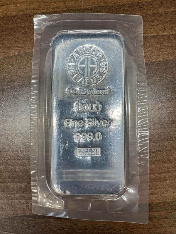 Argor-Heraeus Silberbarren 1.000 g, bankenüblich