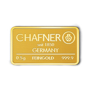 0,5g C.Hafner Goldbarren Neuware